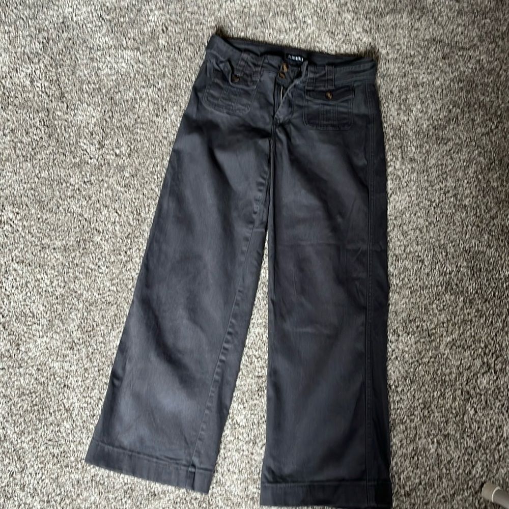 Gray Flamingals Siz 6p trouser Jean wide leg - Picture 2 of 5